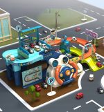 DUŻY TOR PARKING DLA SAMOCHODZIKÓW GARAŻ INTERAKTYWNY DUŻY WINDA NAKLEJKI - obrazek 13