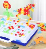 UKŁADANKA EDUKACYJNA PUZZLE KLOCKI WKRĘTARKA 218el - obrazek 8