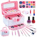 ZESTAW DO MAKIJAŻU MAKEUP PAZNOKCI KOSMETYKI DLA DZIEWCZYNEK LUSTRO KUFEREK - obrazek 16