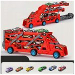 TIR LAWETA AUTKA Z WYRZUTNIĄ CIĘŻARÓWKA 6 SAMOCHODZIKÓW RESORAKI ZESTAW - obrazek 14