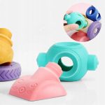 KLOCKI SENSORYCZNE MIĘKKIE GUMOWE KONSTRUKCYJNE KREATYWNE UKŁADANKA 13 EL. - obrazek 10