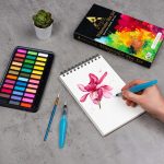 PROFESJONALNE FARBY AKWARELOWE 40w1 + PĘDZELE BLOK - obrazek 2