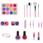ZESTAW DO MAKIJAŻU MAKEUP PAZNOKCI KOSMETYKI DLA DZIEWCZYNEK LUSTRO KUFEREK - obrazek 3