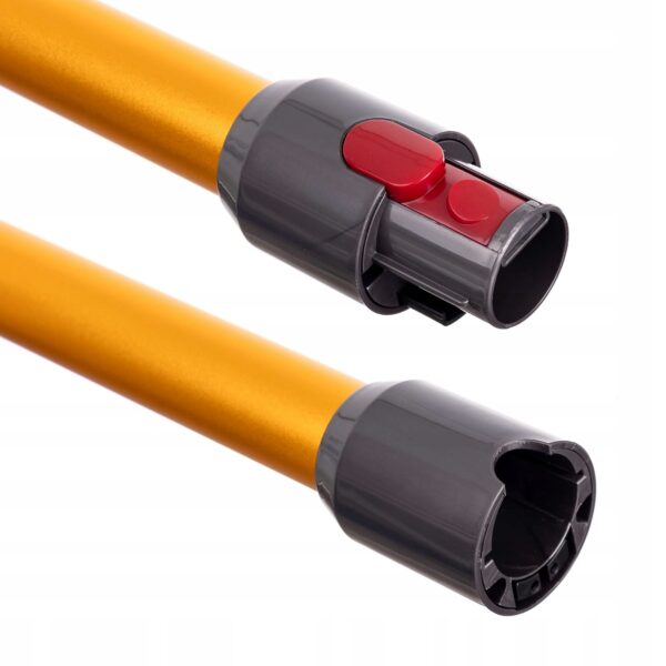 Rura odkurzacza z szybkozłączem w złotym kolorze, nowoczesny design.