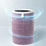 Filtr powietrza z efektem świecenia, oczyszczanie powietrza, technologia filtracji, zwiększona efektywność.