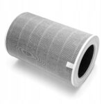 Filtr cylindryczny HEPA do oczyszczacza powietrza, widok z boku, jasne tło.