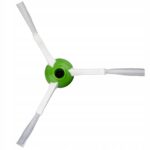Szczotka boczna do robota sprzątającego z zielonym środkiem, trzy białe ramiona do efektywnego czyszczenia podłóg.