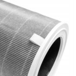 Filtr HEPA do oczyszczacza powietrza, zbliżenie na strukturę siatkową i uchwyt, wydajność usuwania zanieczyszczeń.