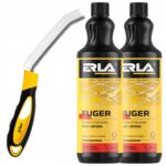 Środek do czyszczenia fug Erla Fuger i szczotka do fug, skuteczne usuwanie zabrudzeń z płytek.