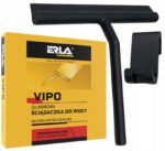 Silikonowa ściągaczka do wody Vipo marki Erla, z uchwytem, nie pozostawia smug, idealna do szyb i łazienki.