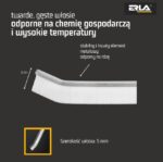 Szczotka z twardym, gęstym włosiem i metalowym elementem odpornym na rdzę, idealna do trudnych warunków.