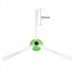 Szczotka boczna do robota sprzątającego z trzema ramionami, średnica 32 mm, kolor zielono-biały.