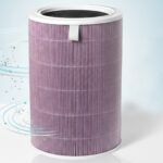 Filtr powietrza HEPA w odcieniu fioletowym, zapewniający skuteczną filtrację zanieczyszczeń. Idealny do oczyszczaczy powietrza.