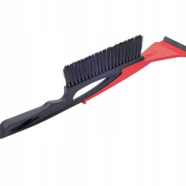 Szczotka do śniegu i skrobaczka do szyb, idealna do zimowego utrzymania samochodu, dwukolorowy design.