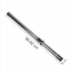 Teleskopowa metalowa rura do odkurzacza, regulowana długość od 56 do 92 cm, srebrna.