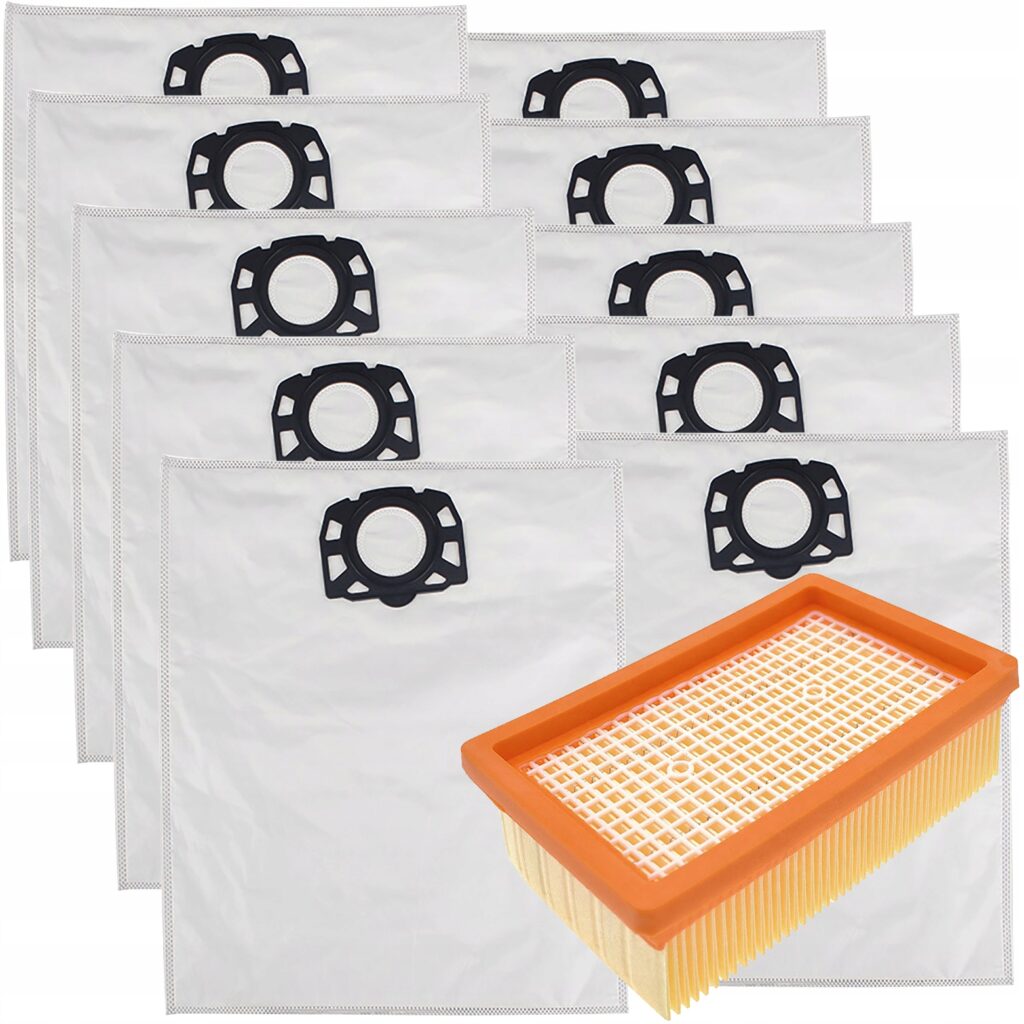 Worki do odkurzacza z filtrem powietrza, zestaw 10 sztuk, kompatybilne z różnymi modelami, idealne do czyszczenia domowego.